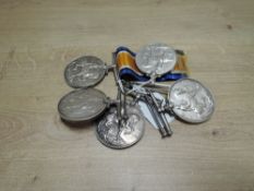 Five WWI British War Medals each named to 194212 PTE.J.N.WHITFIELD.LABOUR CORPS, 132465 PTE.G.
