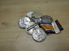 Five WWI British War Medals each named to 24889 PTE.J.WESTON.11-HRS, 10-15689 PTE.S.NEILL.R.IR,