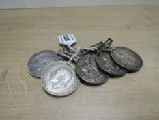 Five WWI British War Medals each named to 2612 PTE.W.L.WATKINS.A.CYC.CORPS, 24015 PTE.D.WELDON.L'