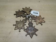 Five WWI 1914-15 Stars named to 1541 PTE J.S.CARNELLY.NOTTS&DERBY.R, 15161 PTE.T.HIGGINS.R.LANC.R,