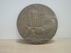 A WWI Bronze Memorial Plaque named to Robert Ferguson