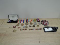 Six WWII Medals, War, Defence, 1939-45 Star, France and Germany Star, Africa Star and Italy Star,