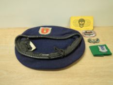 A Vietnam period collection, Blue Beret of the 101st Airbourne Division with battalion beret