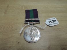 A Queen Elizabeth II General Service Medal with Malaya Clasp named to 23462397 TPR.F.G.JUMP.K.D.G,