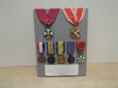 A WWI Medal Group, 1914-15 Star, War & Victory Medals, 1911 Coronation Medal, French Legion of