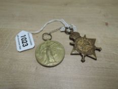 A WWI Medal Pair, 1914-15 Star and Victory Medal both named to 30355 PTE.J.LEWIS.L.POOL.R