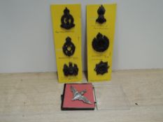 Six Economy plastic Military Cap Badges, Royal Army Medical Corps, Royal Electricians of