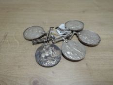 Five WWI British War Medals each named to 556465 PTE.G.LIPMAN.LABOUR CORPS, 80225 PTE.C.W.FOWLER.
