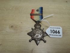A WWI 1914 Star named to 7710 L.CPL.E.SMITH.2/R.SC.FUS with ribbon, clasp and rosette