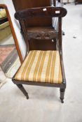 A 19th Century regency design railback dining chair