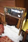 A modern gilt frame wall mirror, approx. 68 x 40cm