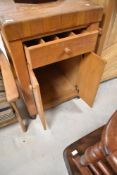 A modern butchers block kitchen trolley, width approx. 61cm