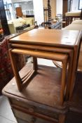 A vintage teak G plan nest of tables , stamped 0672