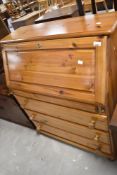A modern pine bureau, width approx. 87cm
