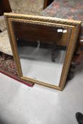 A modern gilt frame wall mirror, approx. 88 x 63cm