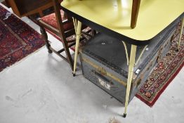 A vintage formica top kitchen table on metal frame