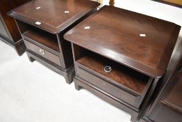 A pair of Stag bedside drawers