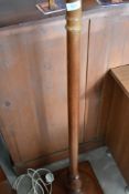A traditional mahogany standard lamp