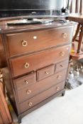 A vintage stag bedroom chest, width approx. 82cm