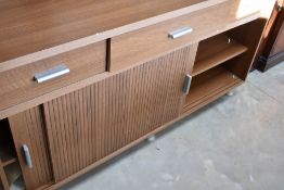 A modern laminate sideboard in the vintage style