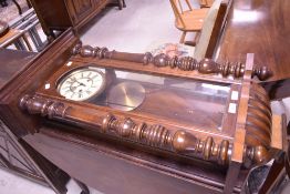 A 19th Century mahogany cased Vienna style wall clock