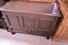 A 19th Century oak coffer , having drawers to base, width approx. 112 depth 56 height 80cm