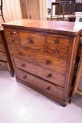 A 19th Century mahogany multi drawer bedroom chest having eight drawers in total, approx