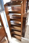 An oak Arts and Crafts bookshelf