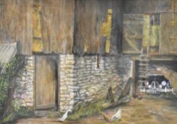 Kevin Hockaday (Contemporary, British), acrylic, 'The Hayloft', signed to the lower right, framed,