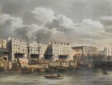 John Bluck (British, 18th - 19th Century), picture is titled Custom House from the River Thames, a