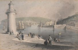 Unknown artist, 19th Century. This collection of hand-coloured engravings feature four coastal