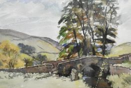 John Chirnside (b.1905, British), watercolour, 'Derbyshire Landscape', signed and dated 1960 to
