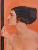 After Sir William Russell Flint (British, 1880-1969), a colour print depicting a young woman