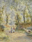 James Georges Bingley (British, 1841-1920) This original watercolour painting, titled 'Trecoose St