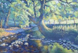 *Local Interest. Lucy Water, colourful chalk drawing titled 'Lupton Beck'. Signed and dated by the
