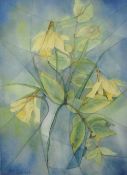 After M Calvert (British contemporary) limited edition coloured print 'Daffodils' signed and