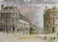 *Local Interest - Max Baker (20th Century), watercolour and print, Two illustrations titled '