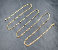 A 9ct gold figaro link chain, approx 27' & 7.5g