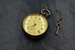 A Victorian 'W.T.B' silver key wound open face pocket watch, the white dial having Roman numeral