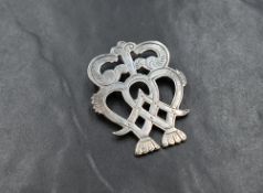 A Scottish silver luckenbooth pendant by Ola Gorie, Edinburgh 1977
