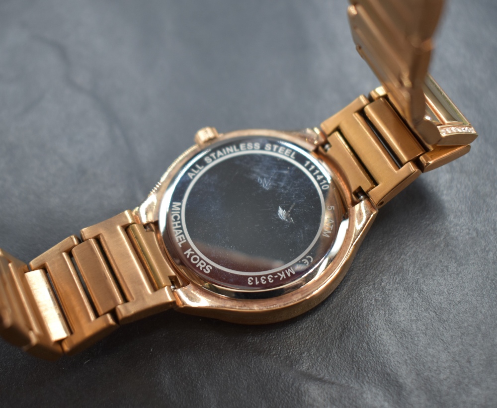 A lady's Michael Kors quartz fashion wrist watch having a diamante set dial to mother of pearl - Image 2 of 4