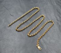 A 14ct gold belcher link neck chain, 8.6g
