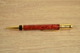 A Modern Parker Duofold ballpoint pen in Jasper Red
