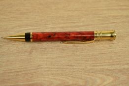 A Modern Parker Duofold propelling pencil in Jasper Red
