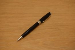 A Parker Sonnet propelling pencil in laque black with chrome trim