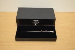 A boxed Yard o Led ballpoint pen. A hallmarked silver limited edition pen inscribed The Writing