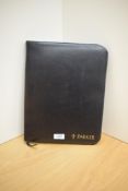 A Parker black forty four pen soft carry case