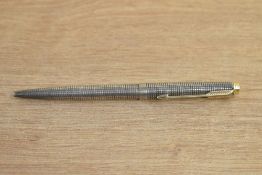 A Parker 75 Cicele ballpoint pen in sterling silver with gold trim