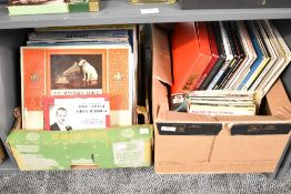 Two large boxes fully of classical / easy listening vinyl albums, including box sets, a selection of