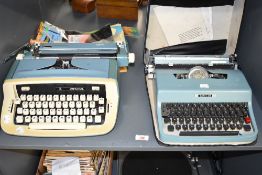 A vintage Imperial 'Safari' type writer, 35cm, sold alongside another type writer with original